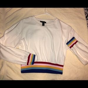 forever 21 long sleeve with rainbow